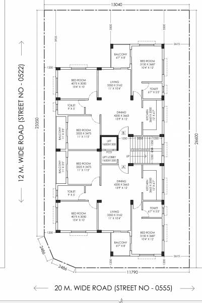  swagatalakshmi-chs Swagatalakshmi CHS Typical floor Plan