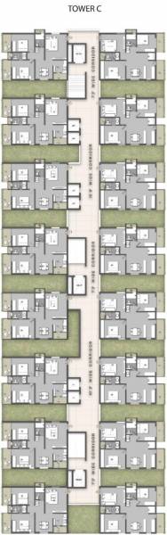  spring-violet Tower C Cluster Plan from 1st to 15th Floor