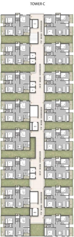  spring violet Tower C Cluster Plan from 1st to 15th Floor