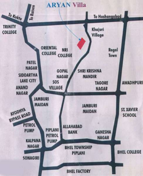  aryan-villa Location Plan