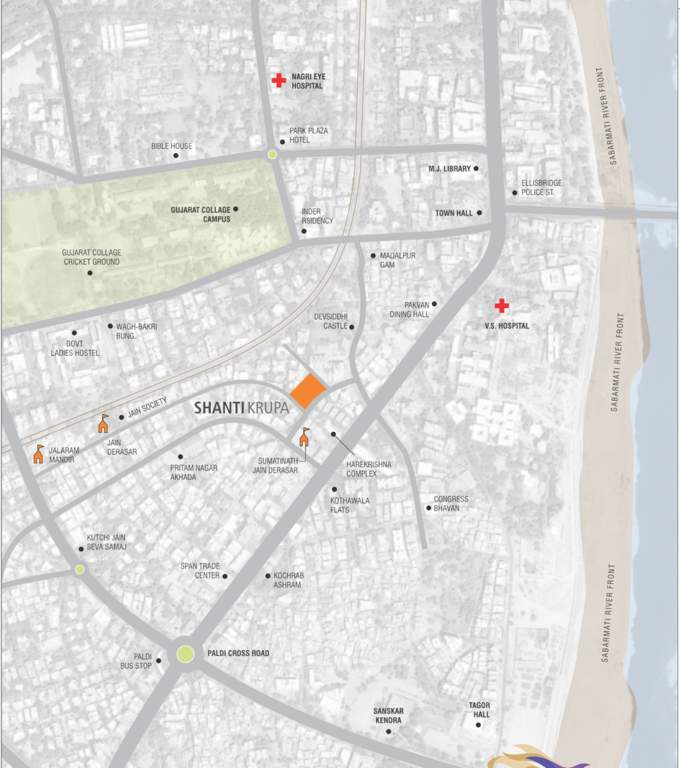  shantikrupa residency Location Plan