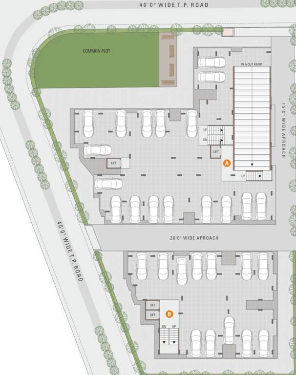  govardhan prathna Block A and B Cluster Plan for ground Floor