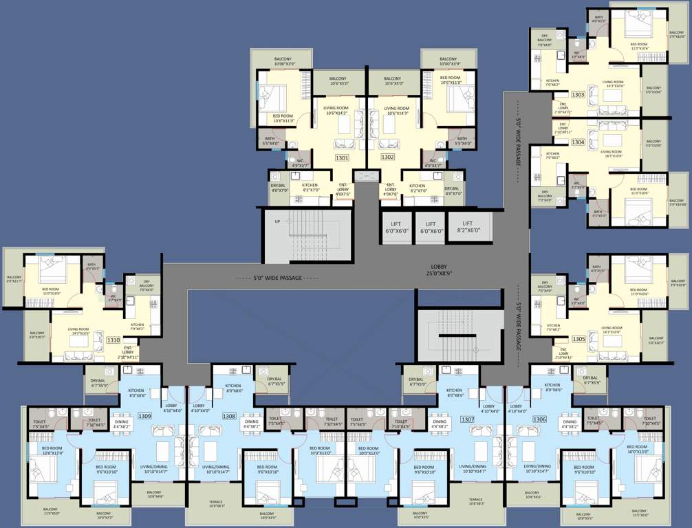  raanwa Raanwa Cluster Plan for 13th Floor