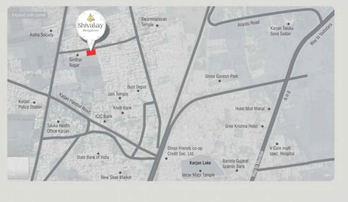  shivalay bunglows Location Plan