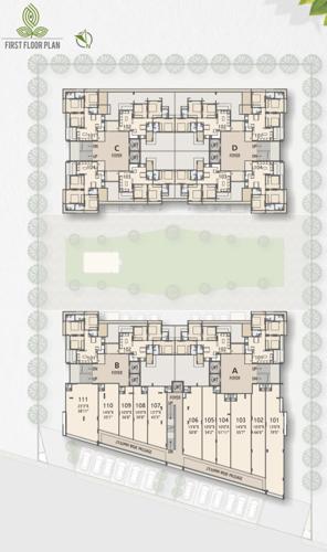  shivanta Block A, Block B, Block C And Block D  Cluster Plan for 1st Floor