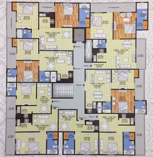  shri-krishna-residency Krishna Residency Cluster Plan For Typical Floor