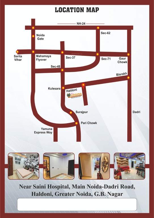  krishna residency Location Plan