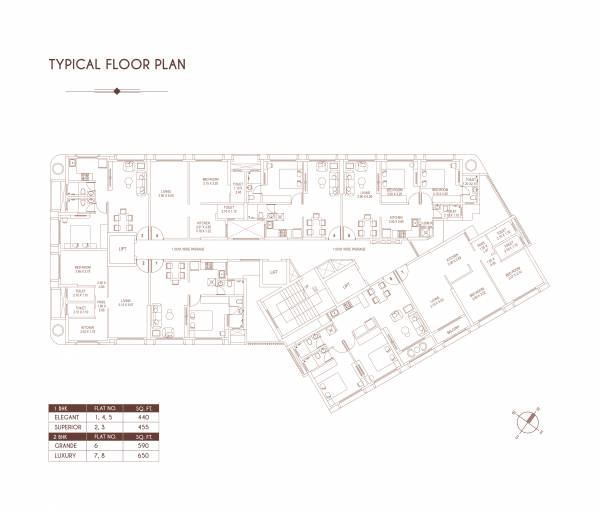 53 West Cluster Plan For Typical Floor 53-west 53 West Cluster Plan For Typical Floor