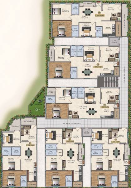  green-meadows Green Meadows Cluster Plan from 1st to 5th Floor