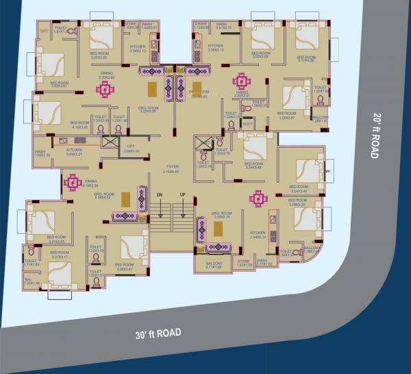  satyam-apartment Satyam Apartment Cluster Plan