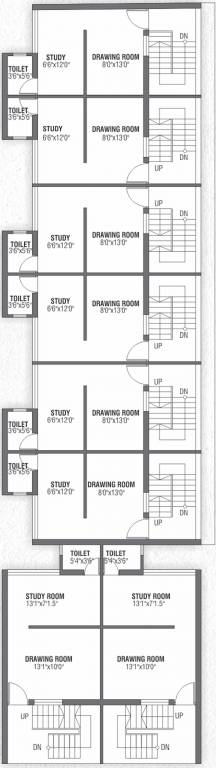  homes Block B Cluster Plan for 1st Floor