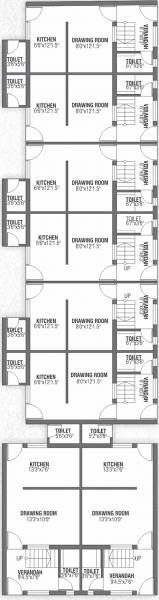  homes Block B Cluster Plan for Ground Floor
