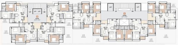  sapphire Block A+B Cluster Plan from 1st to 10th Floor