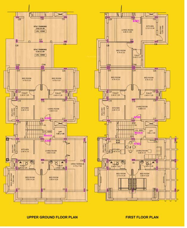  liberata Block A+B+C Cluster Plan for 1st Floor