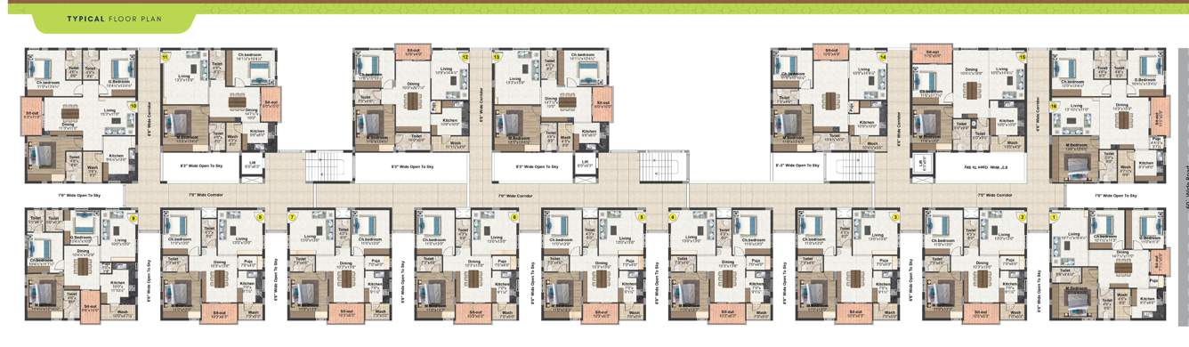  kolan estates Kolan Estates Cluster Plan For Typical Floor