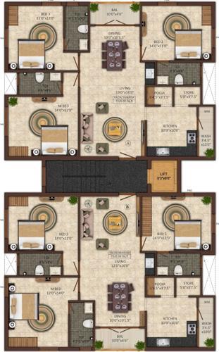  mayuri-mystic Mayuri Mystic Cluster Plan From 1st To 5th Floor