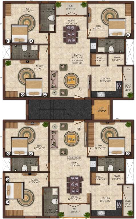  mayuri mystic Mayuri Mystic Cluster Plan From 1st To 5th Floor