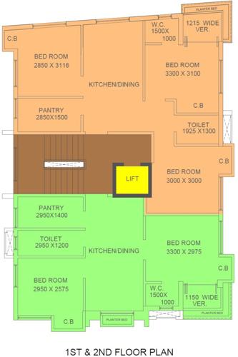  samyra-park-and-enclave Block B Cluster Plan From 1st To 2nd Floor 1645