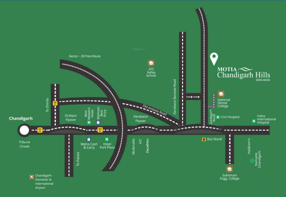  chandigarh hills Location Plan
