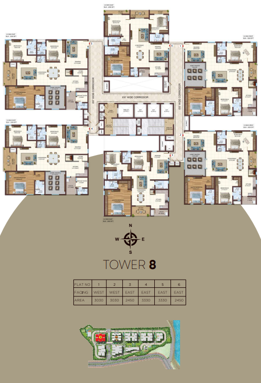  vasavi atlantis Tower 8 Cluster Plan