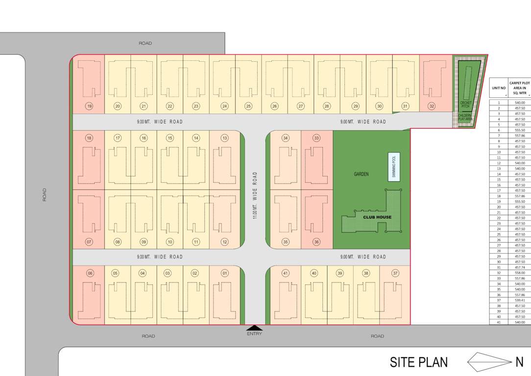  sky villa Layout Plan
