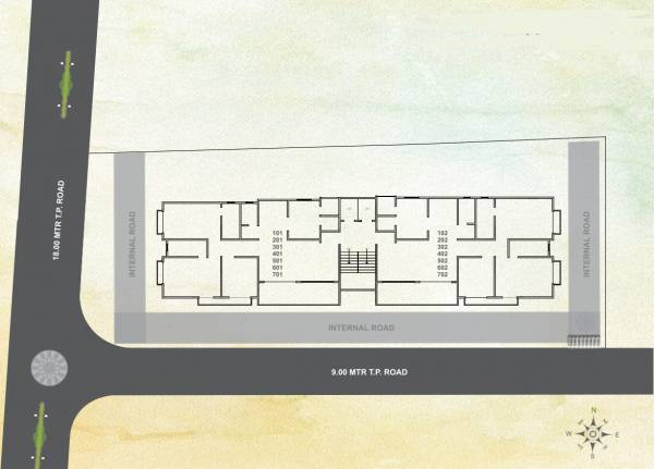  santdarshan Santdarshan Cluster Plan from 1st to 7th Floor