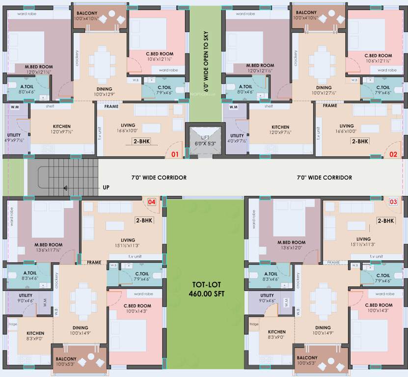  blue bells Blue Bells Cluster Plan from 1st to 5th Floor