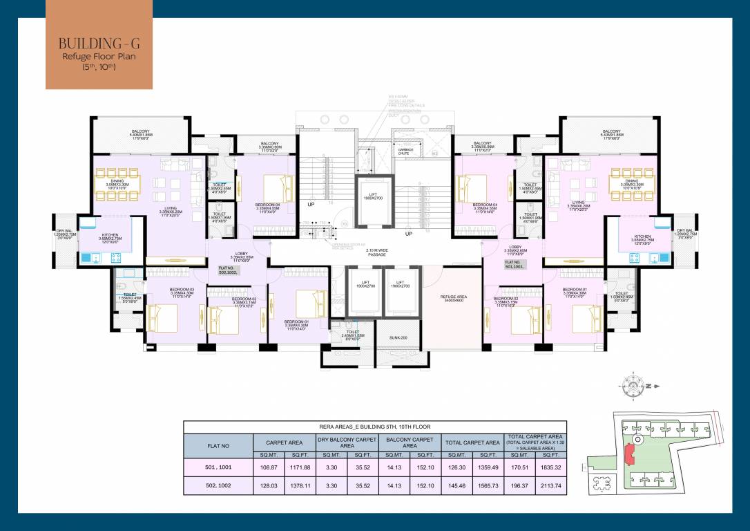  kingsley G Cluster Plan from 5th to 10th Floor