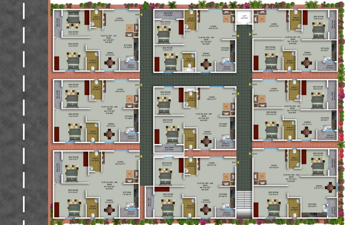  pearl Celebrity Pearl Cluster Plan from 1st to 5th Floor