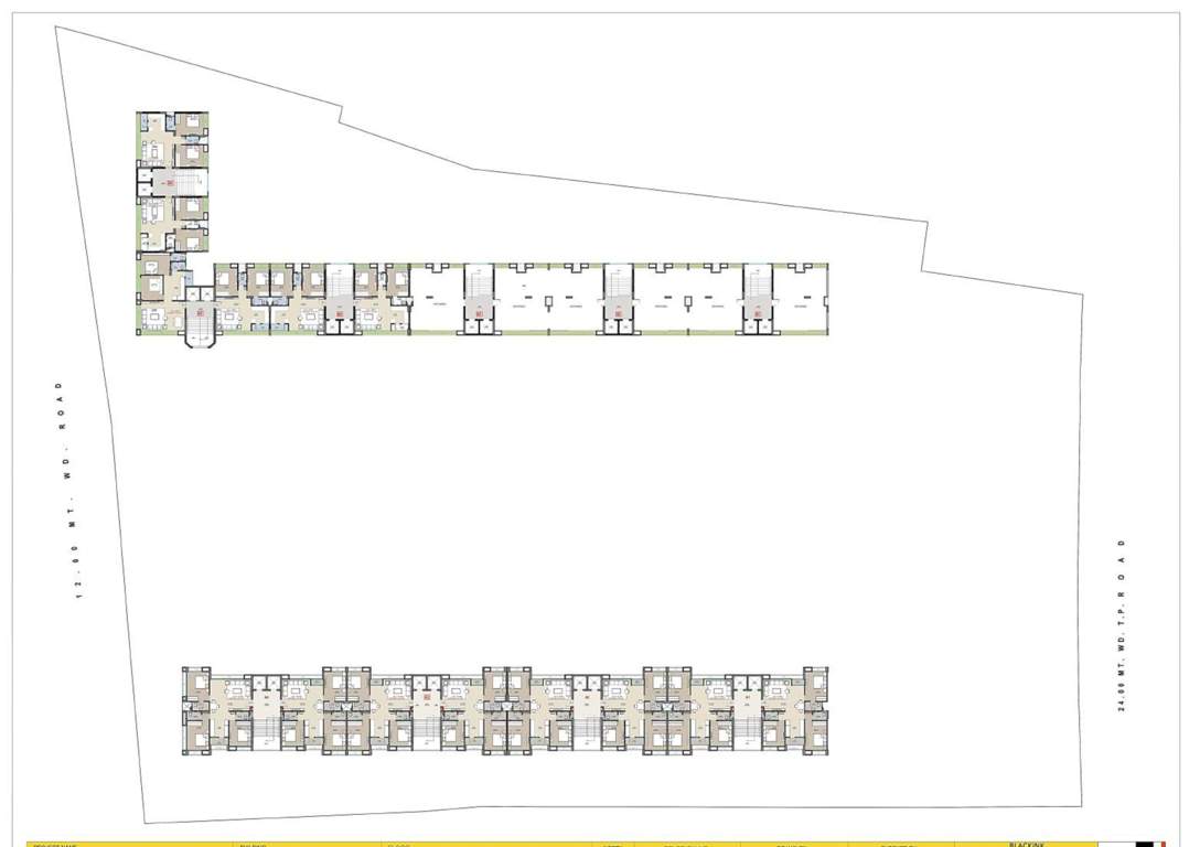 sparsh building a1 to a4 b4 to b6 A, B Cluster Plan For 2nd Floor