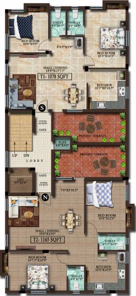  urban Urban Cluster Plan For 3rd Floor