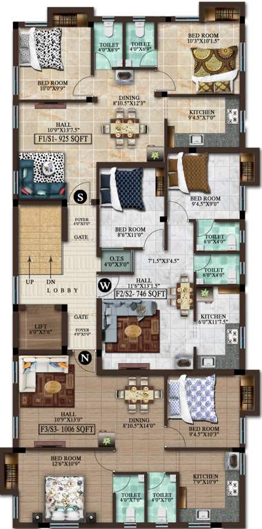 urban Urban Cluster Plan From 1st To 2nd Floor