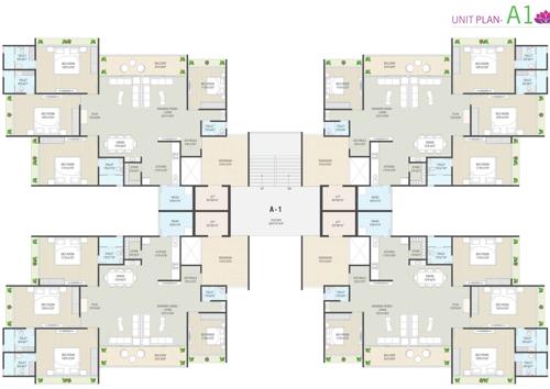  kalhar-greens Kalhar Greens Cluster Plan from 1st to 12th Floor