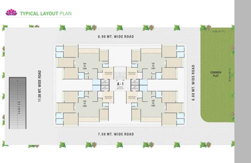  kalhar-greens Kalhar Greens Cluster Plan from 1st to 12th Floor