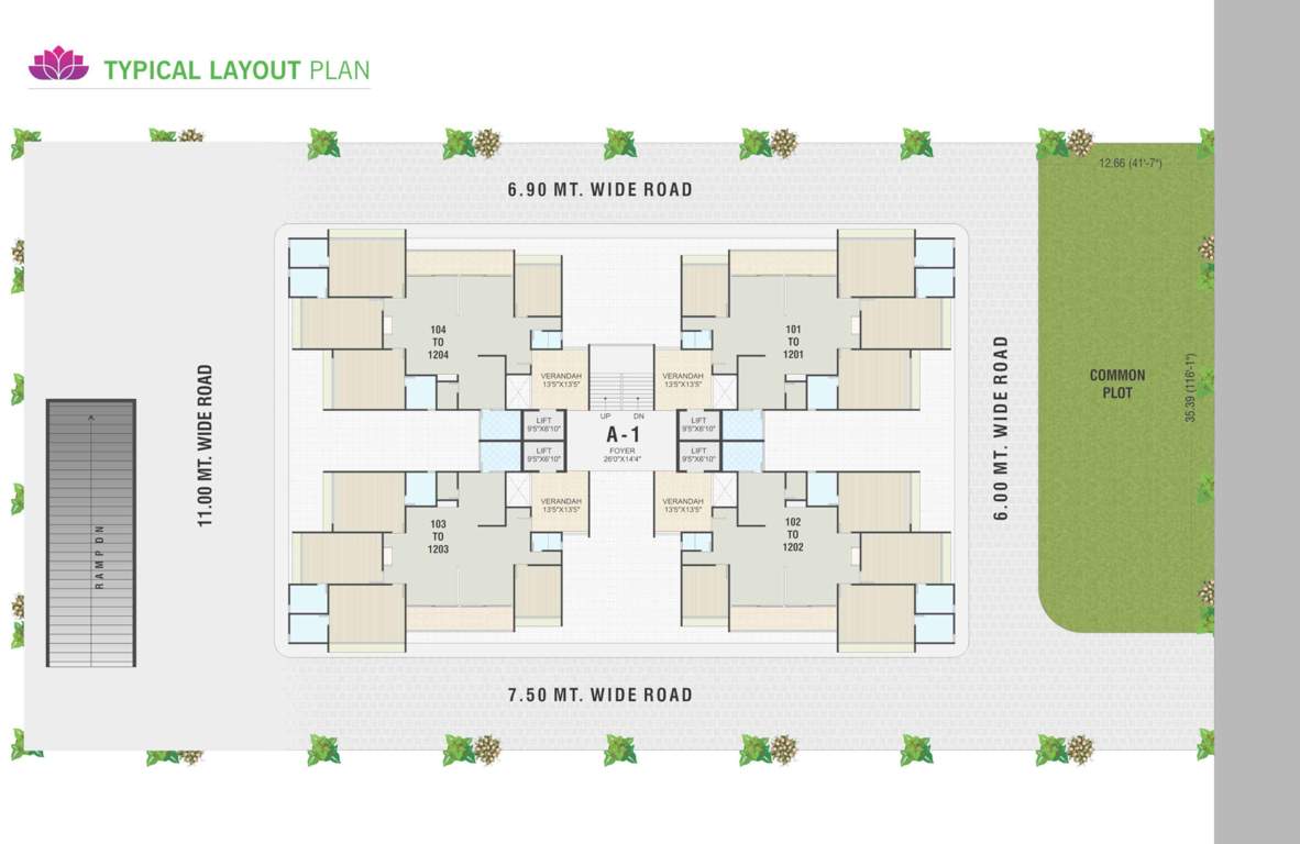  kalhar greens Kalhar Greens Cluster Plan from 1st to 12th Floor