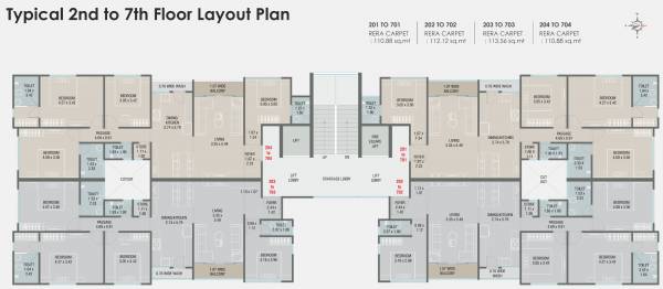 Nexon Elite Cluster Plan from 2nd to 7th Floor elite Nexon Elite Cluster Plan from 2nd to 7th Floor