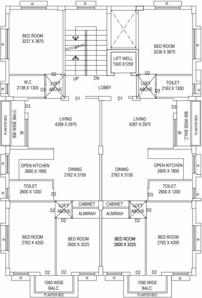  gangapurna Cluster Plan Typical Floor