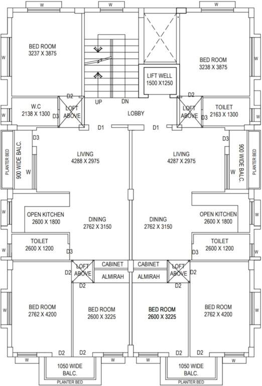  gangapurna Cluster Plan Typical Floor