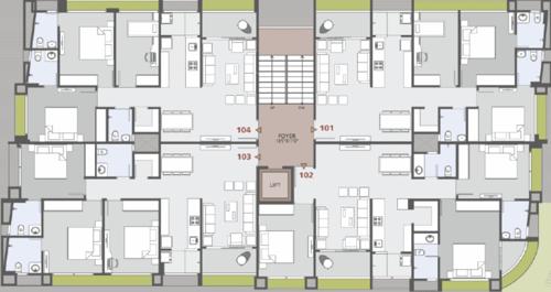  rajharsh-enclave Rajharsh Enclave Cluster Plan from 1st to 5th Floor