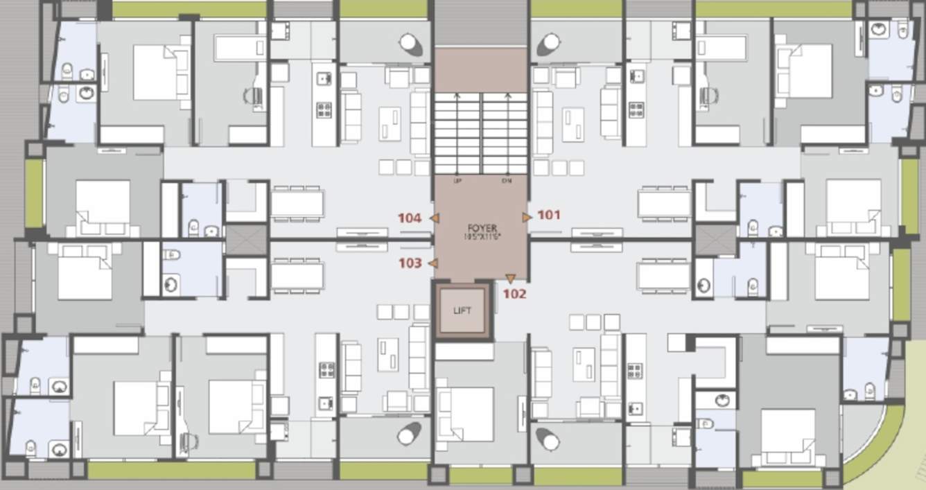  rajharsh enclave Rajharsh Enclave Cluster Plan from 1st to 5th Floor
