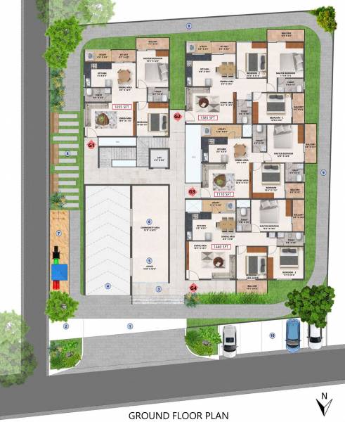  gokulam Cluster Plan for ground Floor