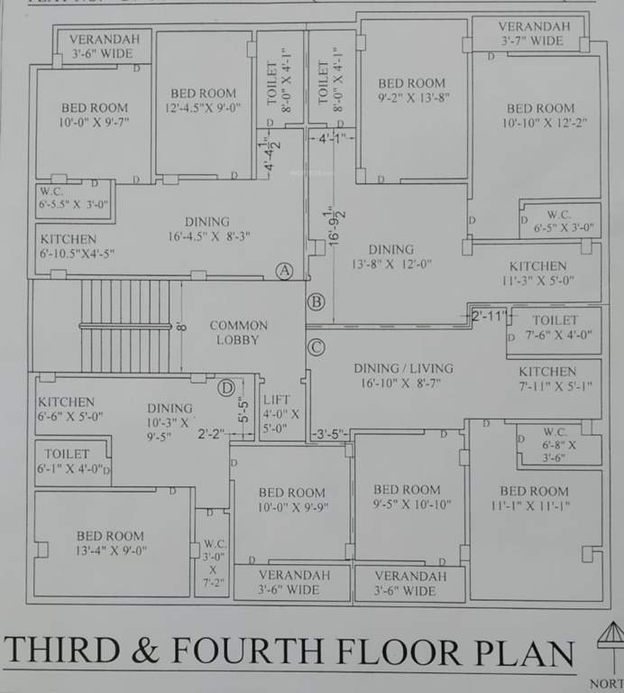  puspa apartment Puspa Apartment Cluster Plan from 3rd to 4th Floor