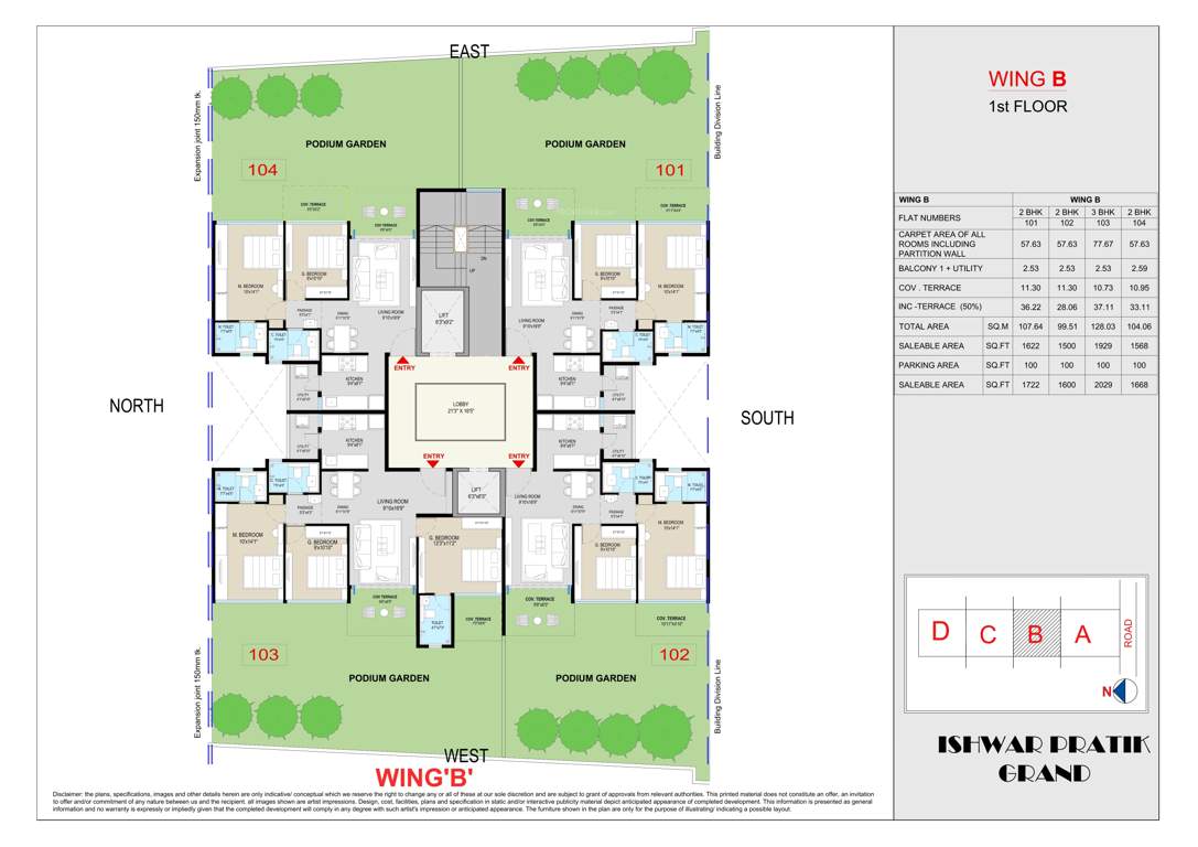  ishwar pratik grand Ishwar Pratik Grand A Wing Cluster Plan