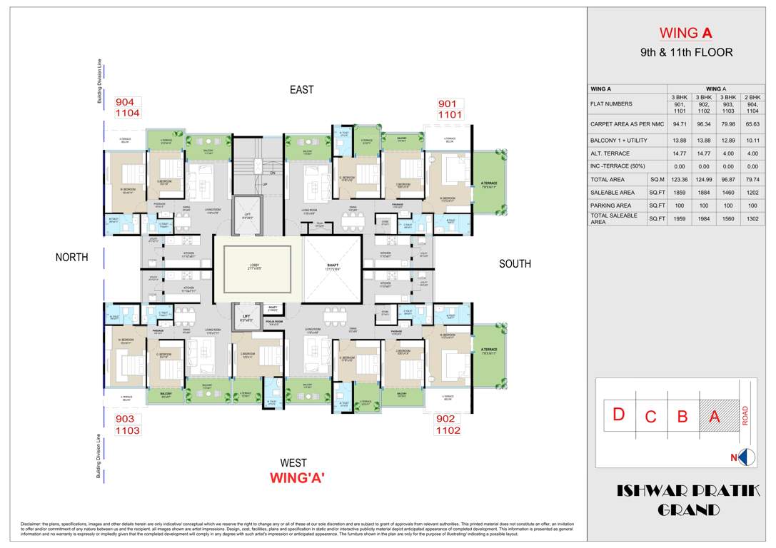  ishwar pratik grand Ishwar Pratik Grand C Wing Cluster Plan