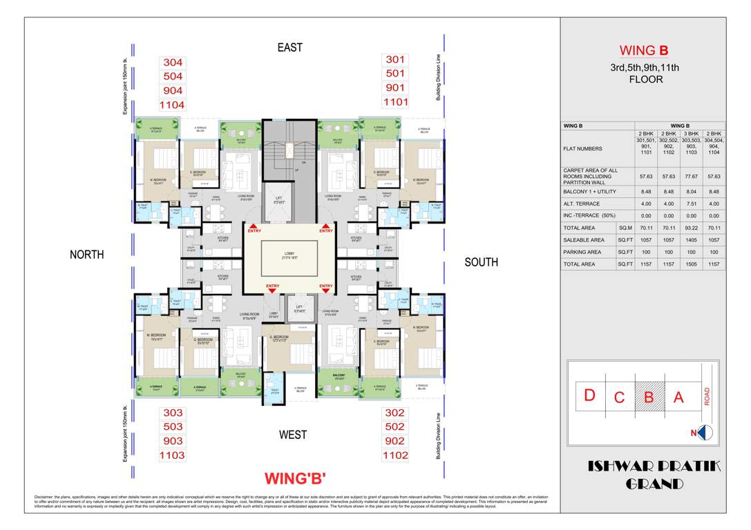 ishwar pratik grand Ishwar Pratik Grand C Wing Cluster Plan