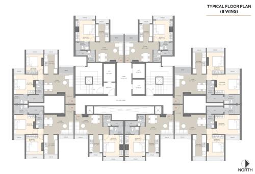  regents-park-kharghar Building B Cluster Plan for ground Floor