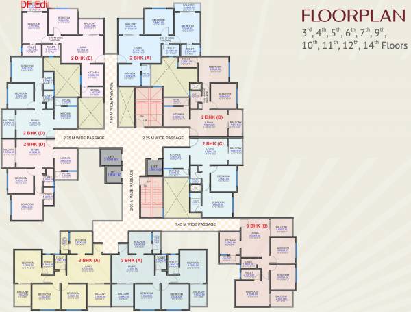  horizon Horizon Cluster Plan from 3rd to 14th Floor