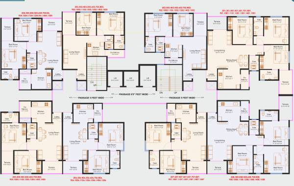  kinaara-b-c C Building Cluster Plan from 2nd to 15th Floor
