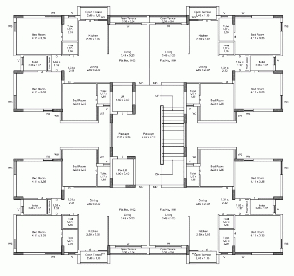  habitat A Cluster Plan for 14th Floor