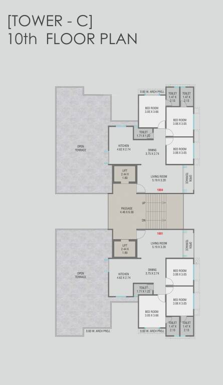 126 Block C Cluster Plan For 10th Floor